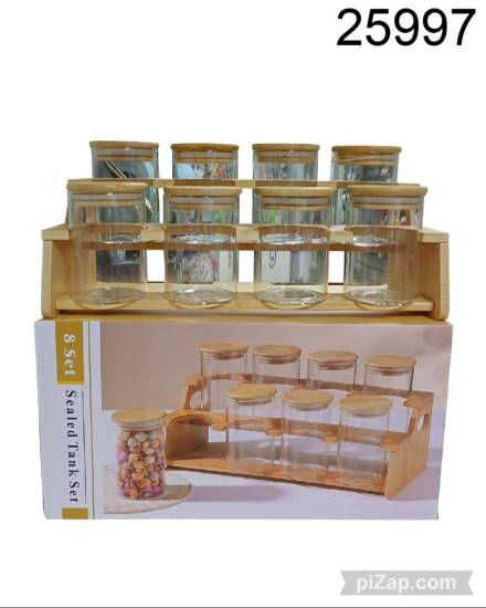 Imagen de ESPECIERO BAMBOO CON 8 FRASCOS 3.26